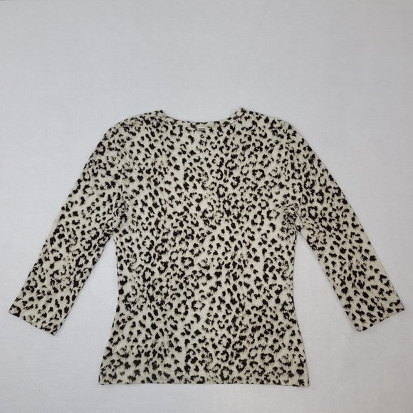 St John Leopard Print Women's Top Sz S - Picture 7 of 8